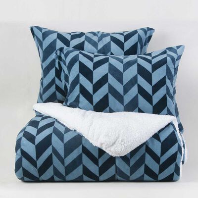 Plumón Estampada Mashini 2 Plazas Dakota Coral Print Sherpa
