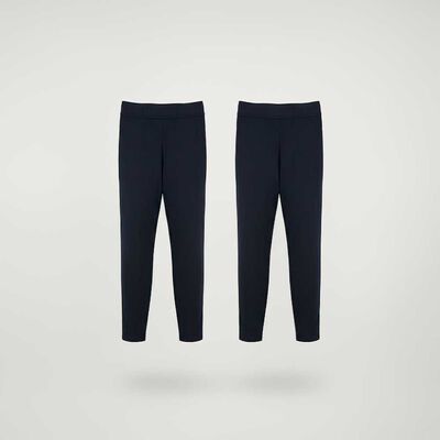 Imagen 1 del producto Pack 2 Calza Larga Escolar de Algodón Niña Talla 10 a 16 Crescendo Azul