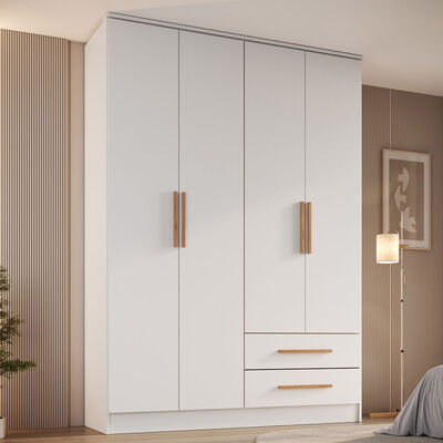 Closet Vekkahome Americano 4 Puertas 2 Cajones Blanco