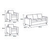 Juego de Living Innovamuebles Kahlo Sofá 3 Cuerpos + Dos Sillones 1 Cuerpo Negro