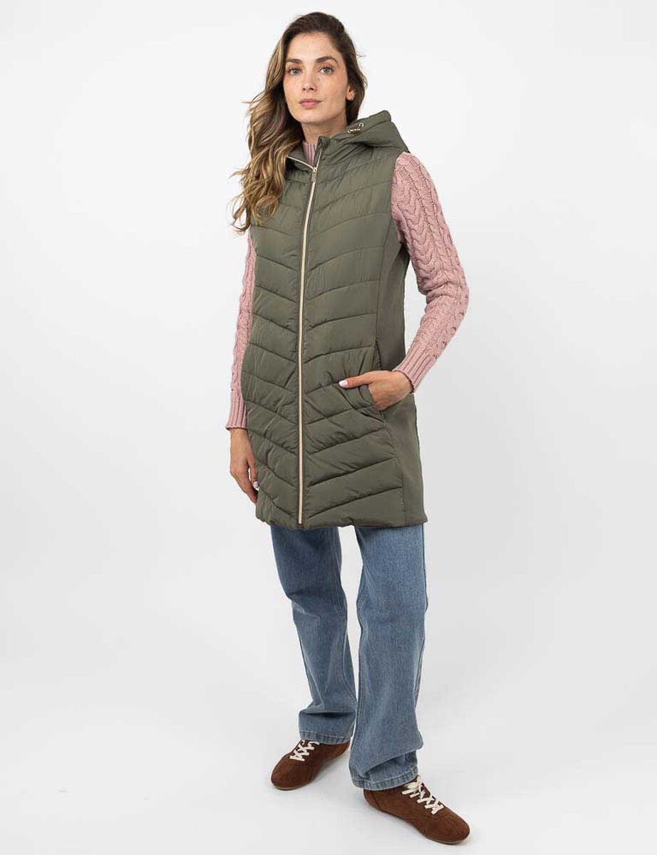 Parka Larga Sin Mangas Mujer Zibel