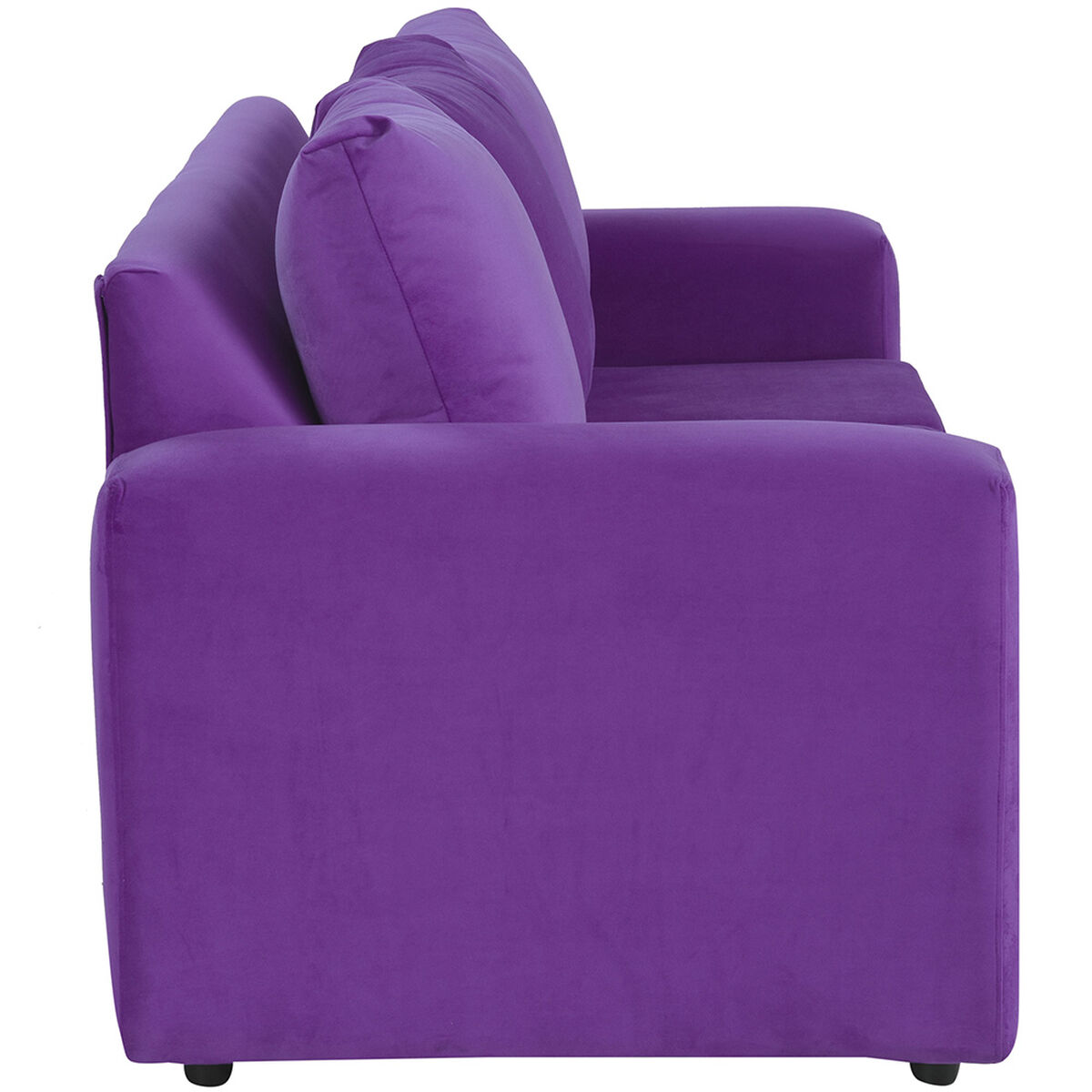 Sofá Felpa Bodevir Kendy 3 Cuerpos Morado