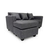 Seccional Muebles MPR Luna 4 Cuerpos Gris