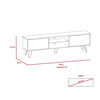 Rack TV TuHome Vassel Habano / Blanco Hasta 80"