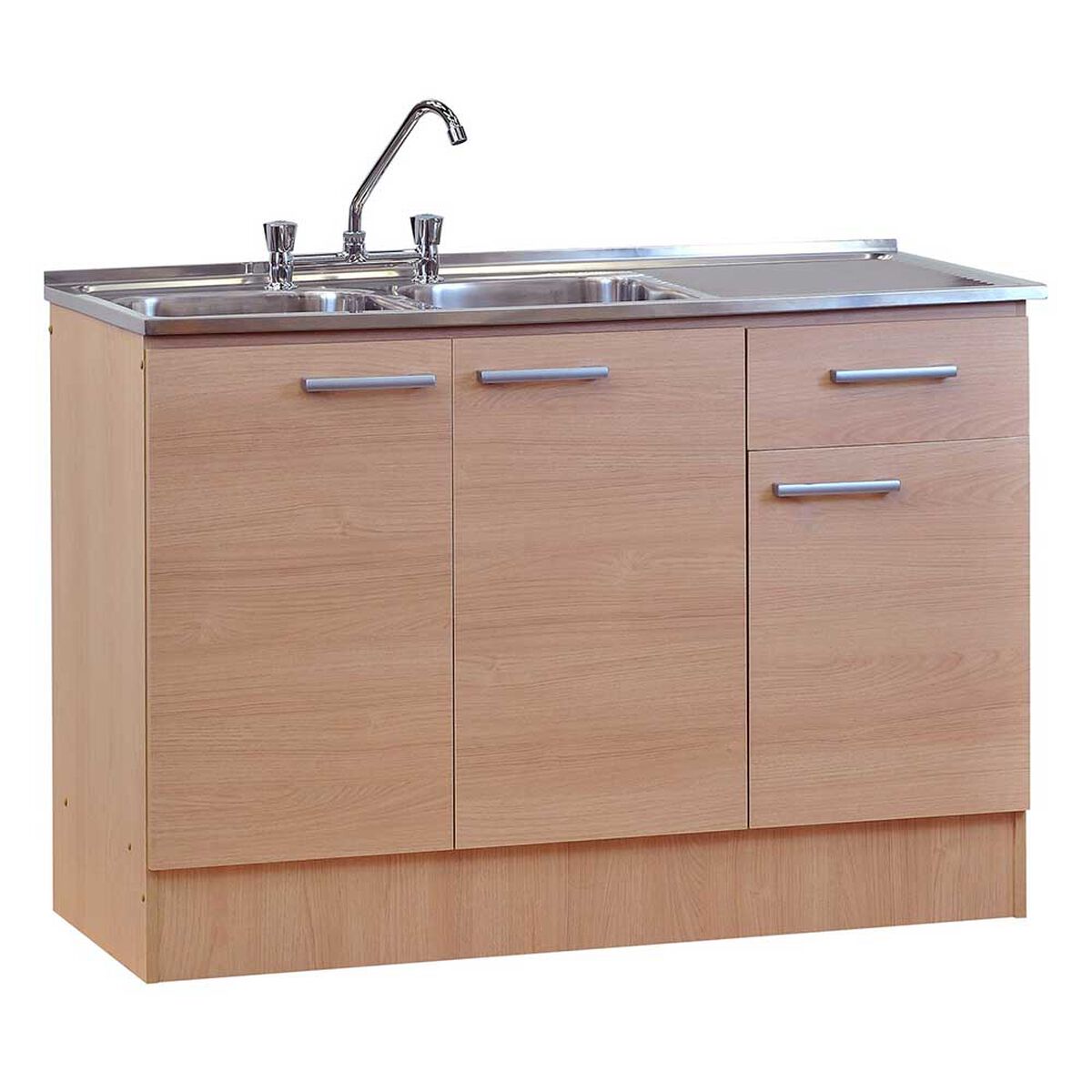 Mueble de Cocina Mobikit Kit 120 Derecho Beige 1 Cajones 3 Puertas