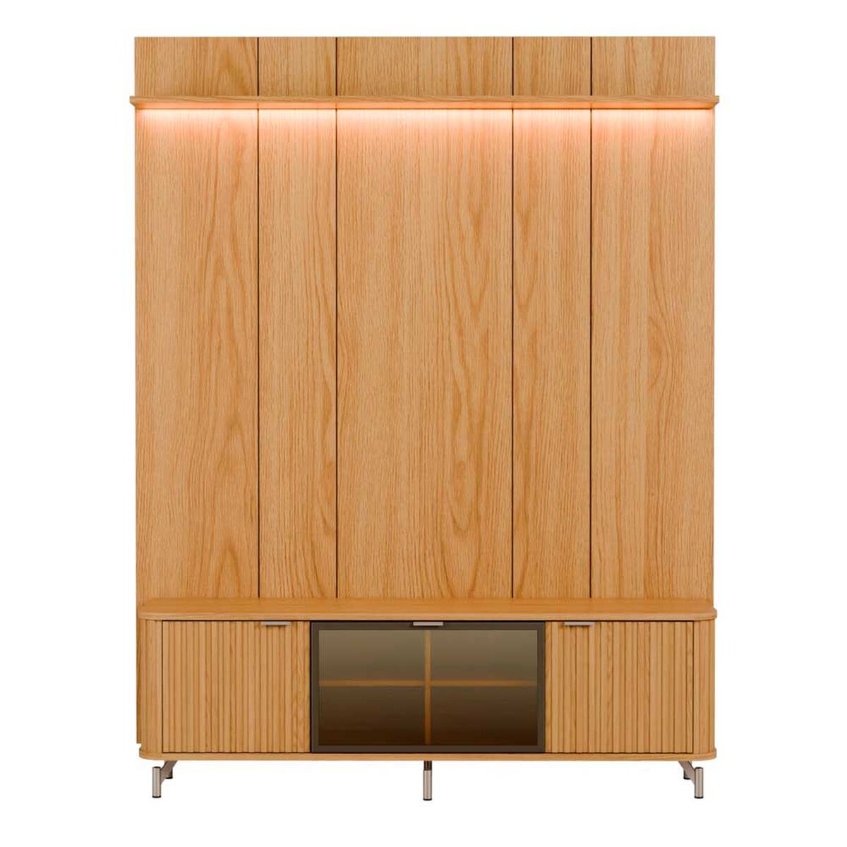 Rack + Panel TV Decocasa Neon Float hasta 75" Carvalho
