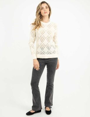 Imagen 2 del producto Sweater Mujer Zibel Crudo, Negro, Oliva, Rosado