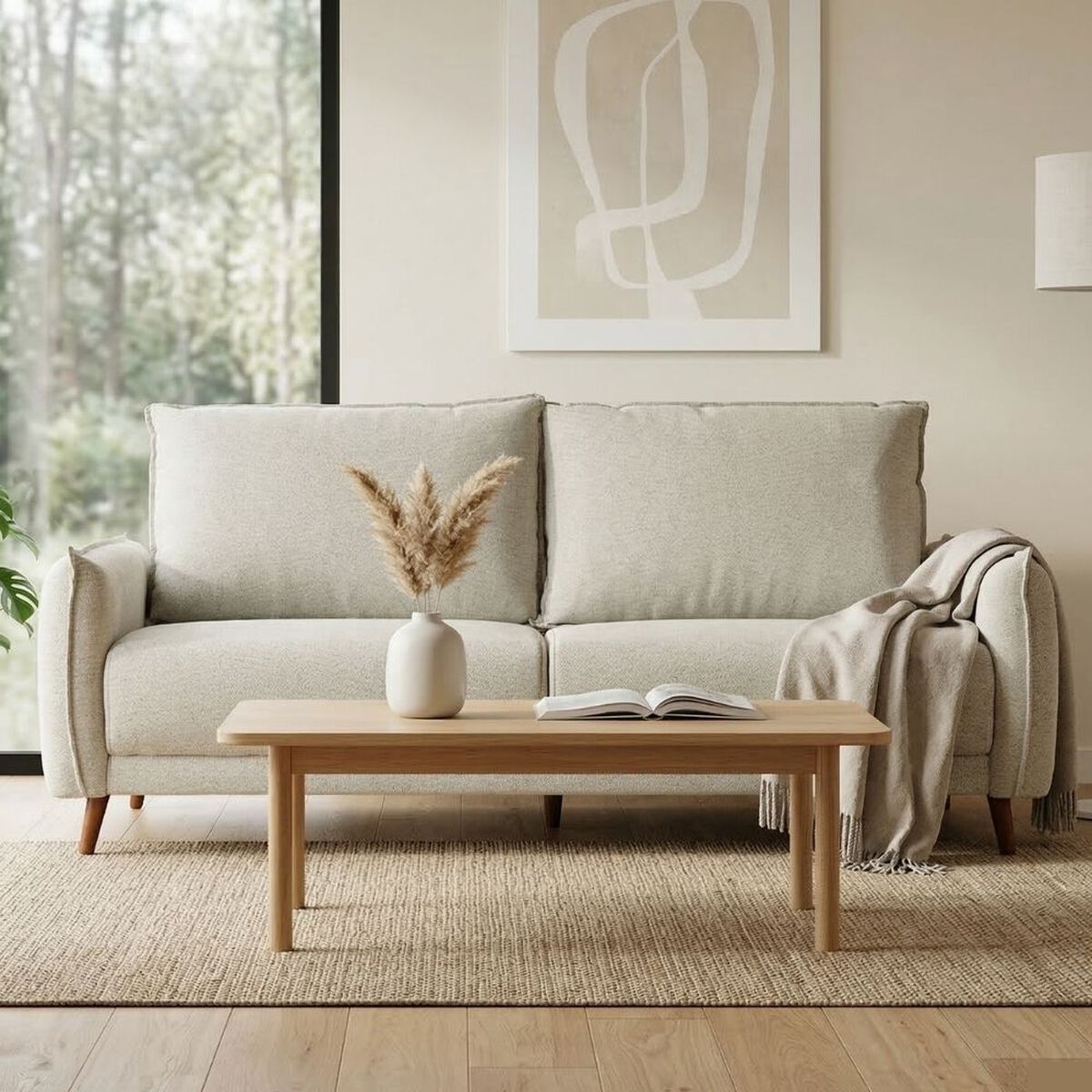 Sof&aacute; Exit Charlotte 3 Cuerpos Beige Claro