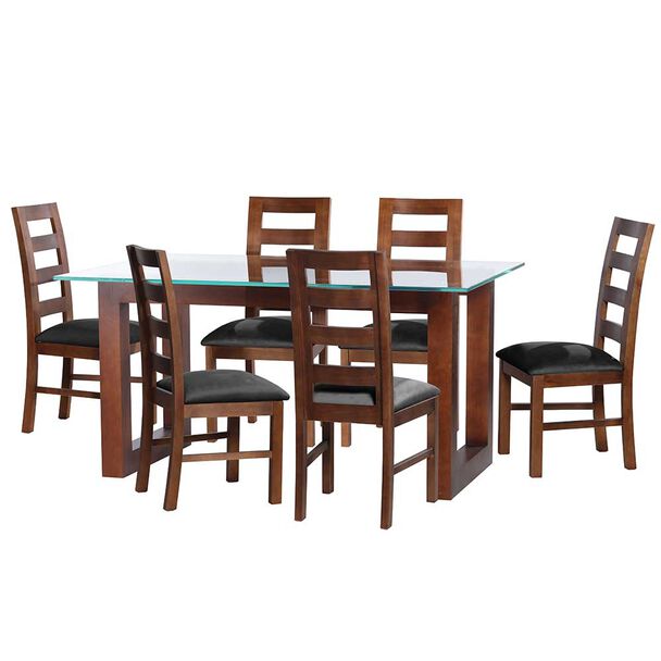 Juego de Comedor Latam Home Pamplona Murcia 6 Sillas Lino Beige
