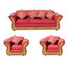 Juego de Living Almore Irlanda Sofá 3 Cuerpos + Dos Sillones 1 Cuerpo Rojo