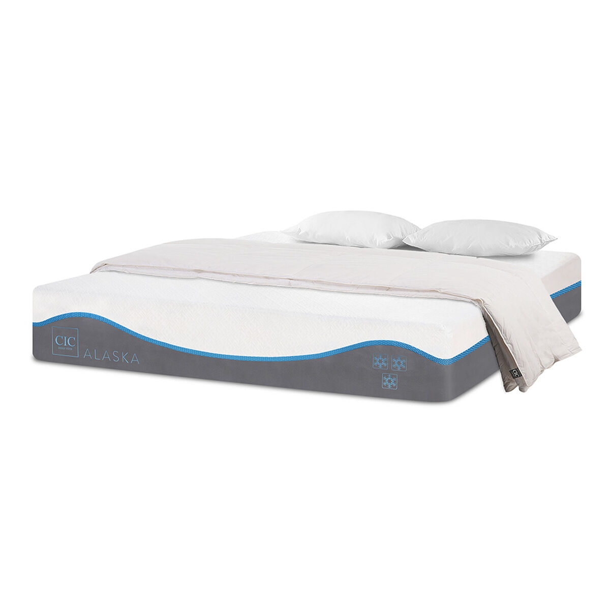 Colchón CIC 2 Plazas Alaska + Almohadas + Plumón