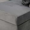 Sofá Seccional Derecho Innovamuebles Mini Senna Felpa 3 Cuerpos Gris
