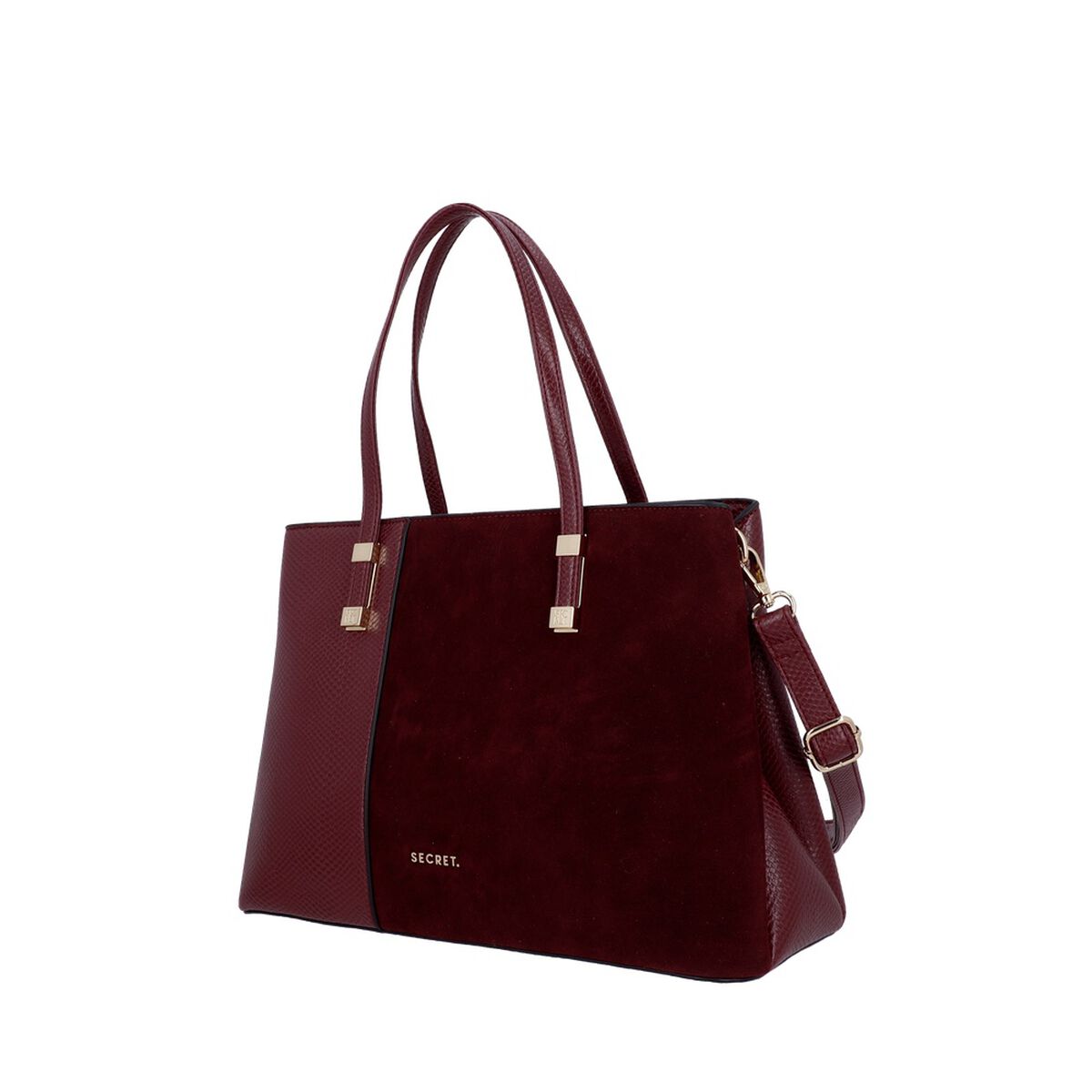 Cartera Tote Secret Zagreb SC7 Mediana Burdeo