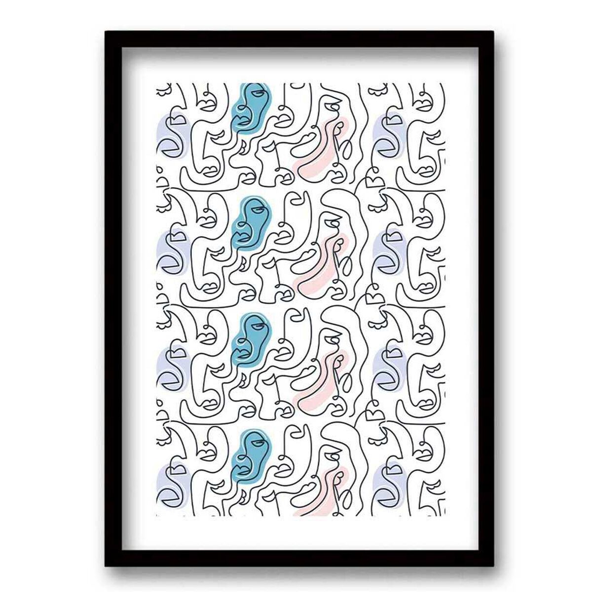 Cuadro Decorativo Retela Rostros 50 x 35 cm