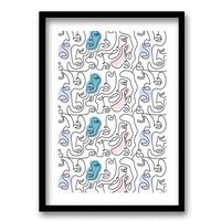 Cuadro Decorativo Retela Rostros 50 x 35 cm