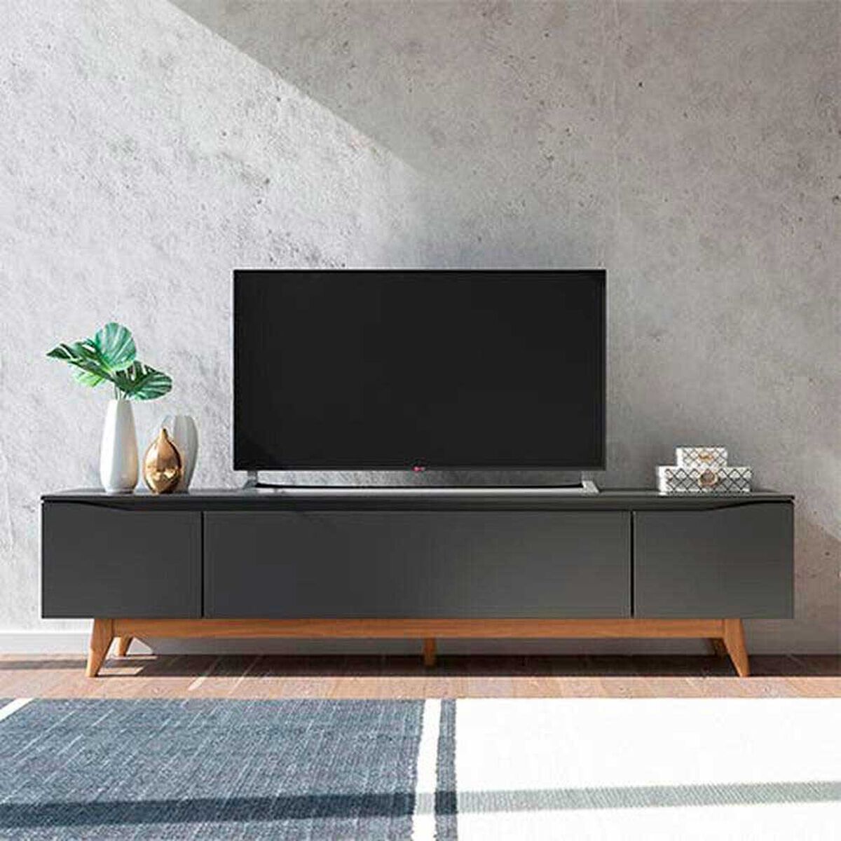 Rack TV Decocasa Flyn Hasta 75" Negro
