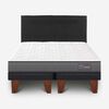 Cama Europea CIC 2 Plazas Anatomic Base Dividida + Respaldo Black