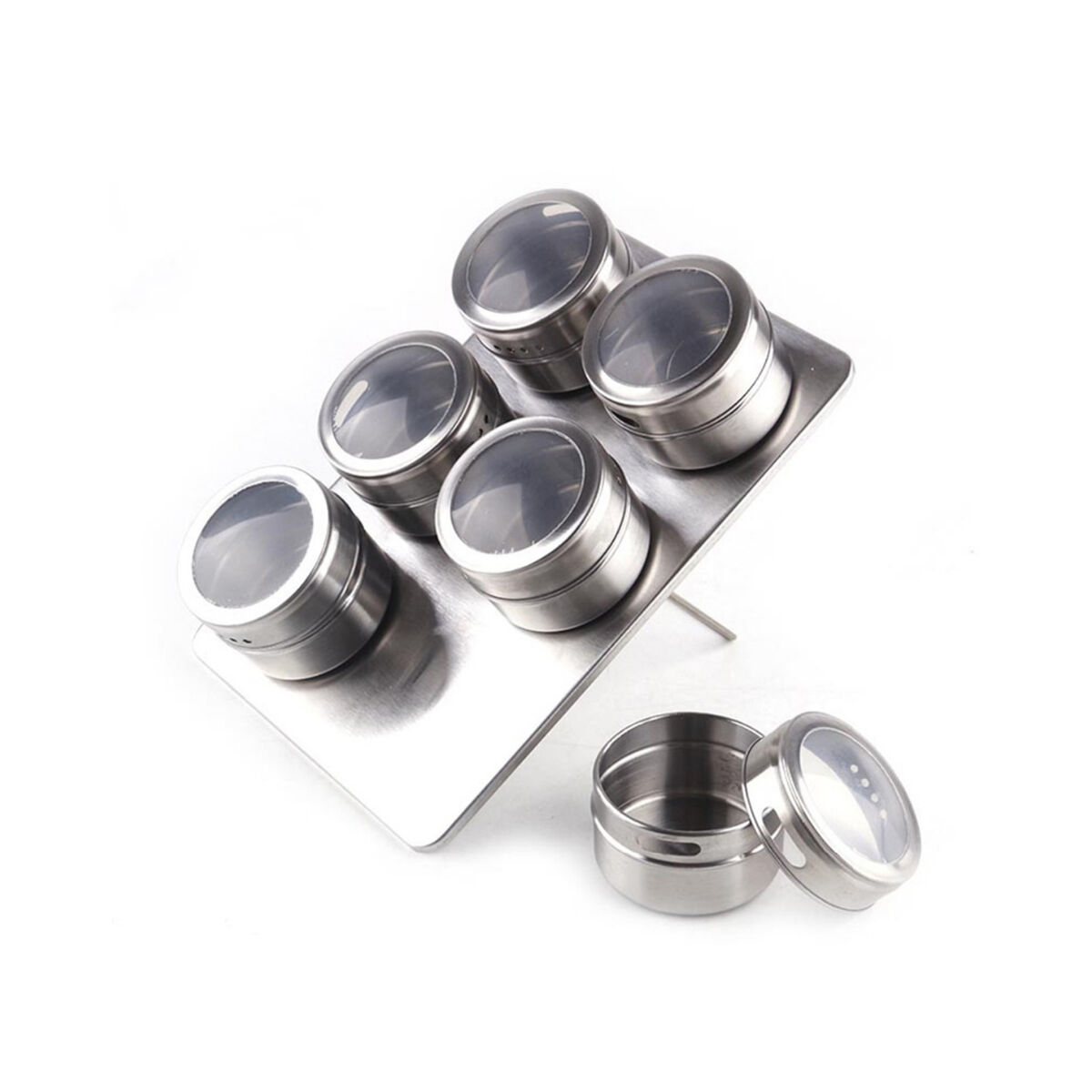 Especiero Magnético Simplit Plata 6 Piezas