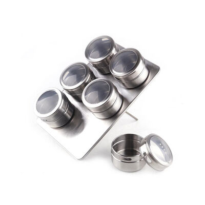 Imagen 2 del producto Especiero Magnético Simplit Plata 6 Piezas