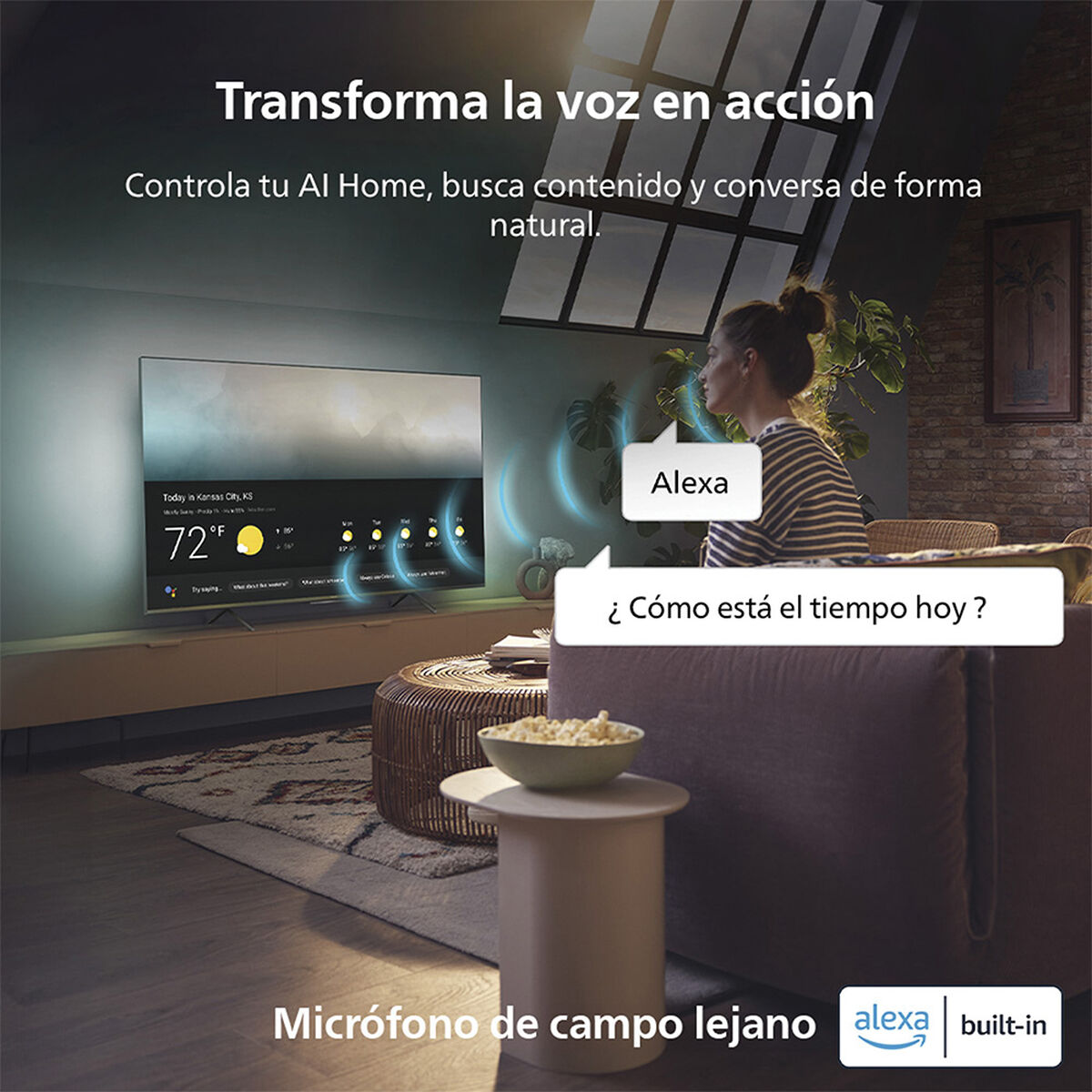 Smart TV QLED 55" Philips 4K UHD Titan OS 55PUD8250