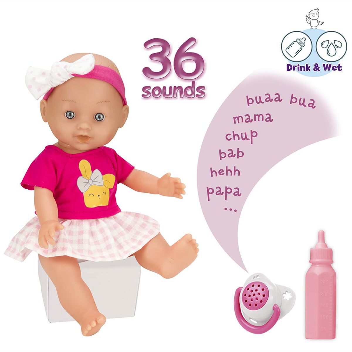Muñeca Interactiva con 36 Sonidos Le Petit Bebe Loko Toys