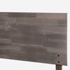 Cama Europea Rosen 2 Plazas Pratta + Respaldo + 2 Veladores Tabor Grafito