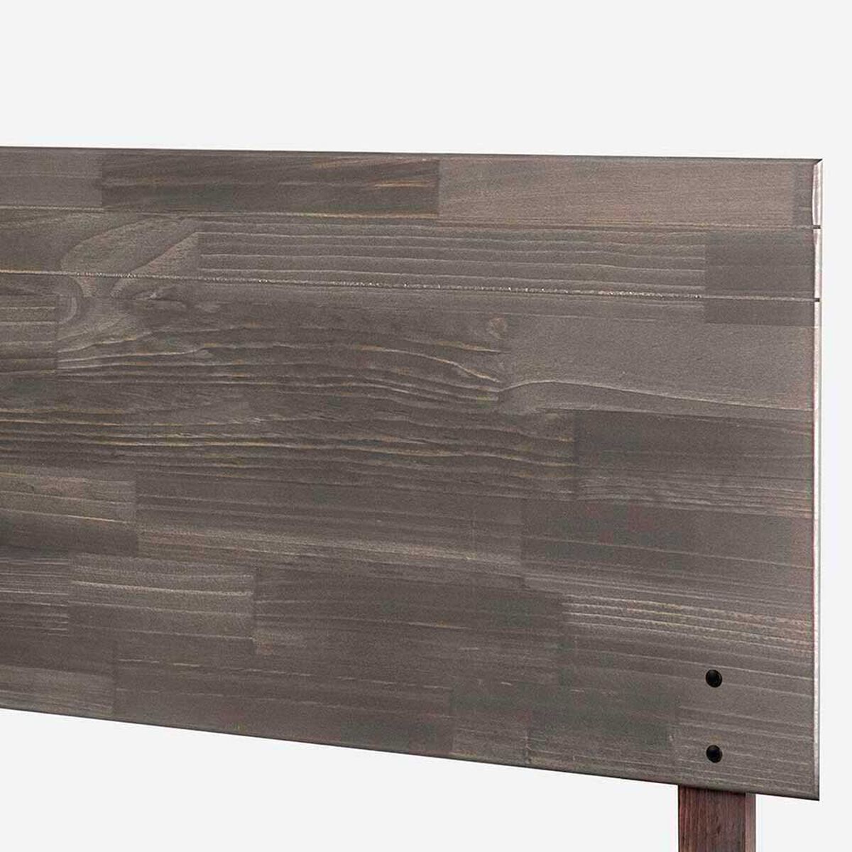 Cama Europea Rosen 2 Plazas Pratta + Respaldo + 2 Veladores Tabor Grafito