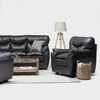 Juego de Living Almore Belén Sofá 3 Cuerpos + Dos Sillones 1 Cuerpo Negro
