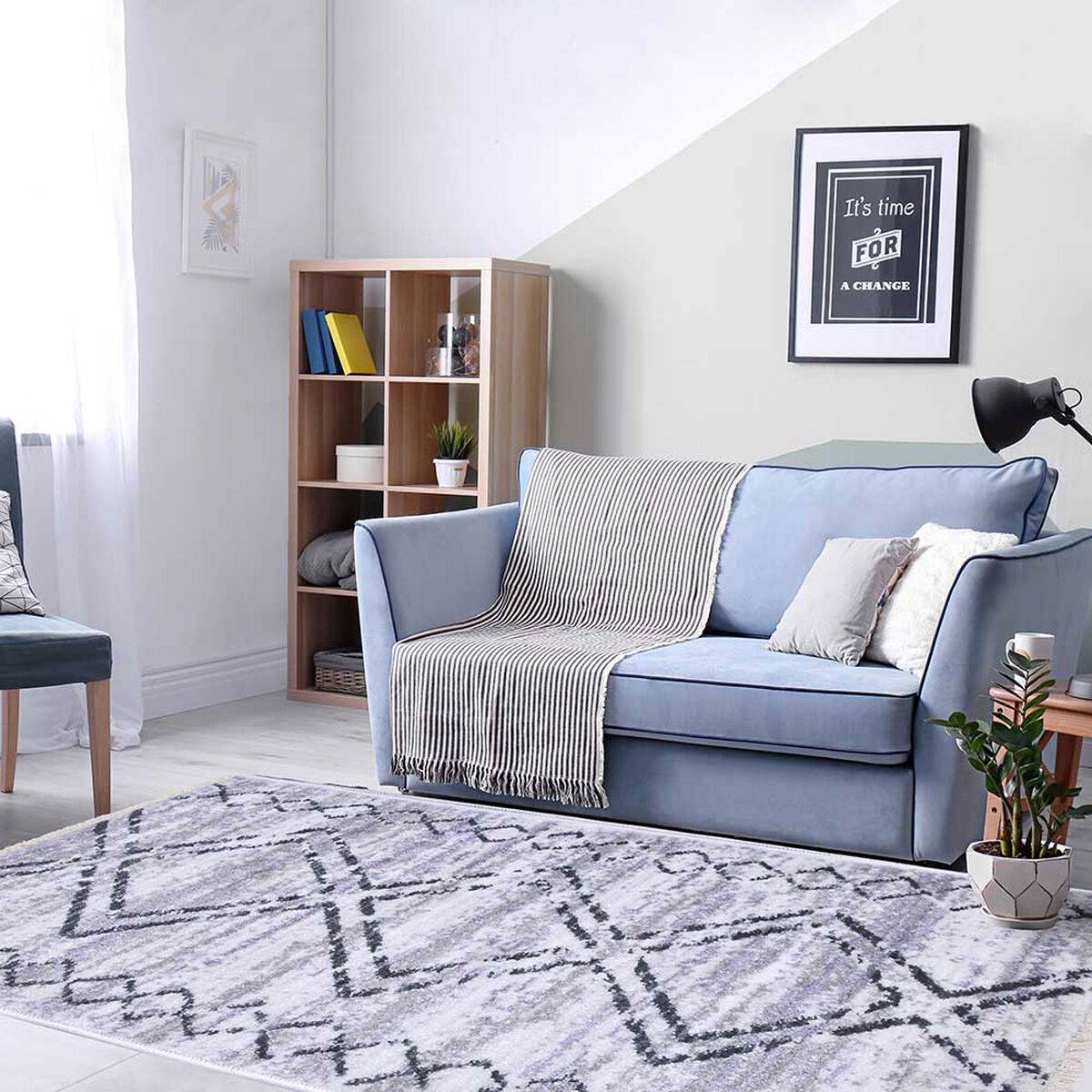 Alfombra Frise Genova Mashini Esmeral 133 x 190 cm