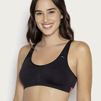 Sostén Deportivo sin Arco Mujer Palmers Negro, Blanco