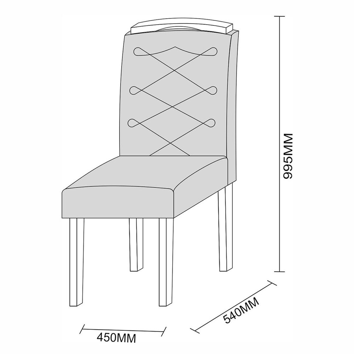 Juego de Comedor Jdo & Design Caroline 6 Sillas Castaño Oscuro 