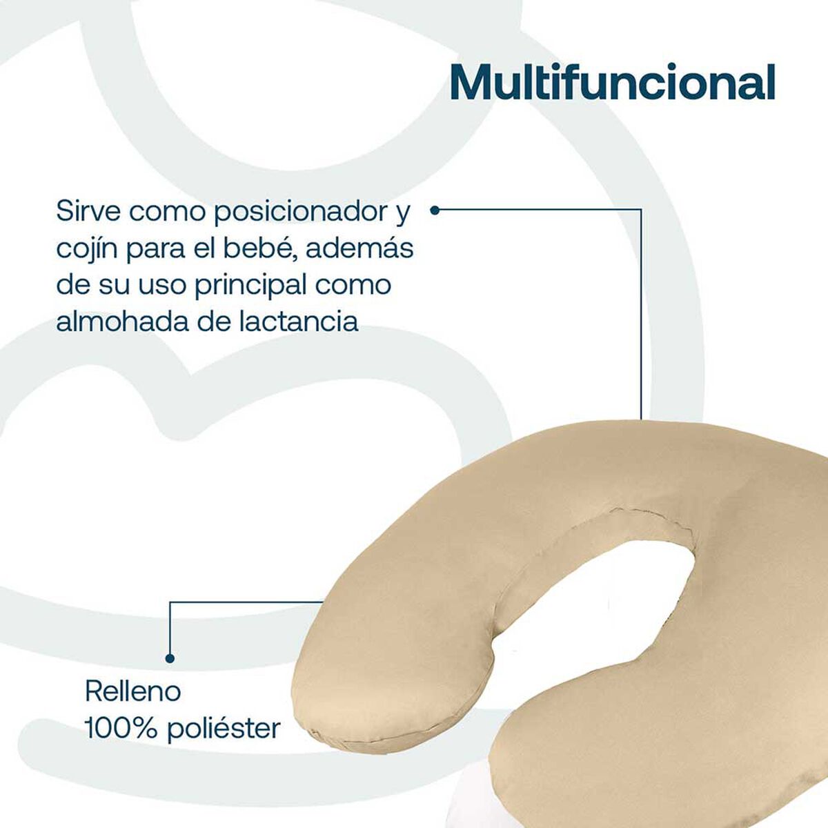 Almohada Lactancia Gris Bebesit