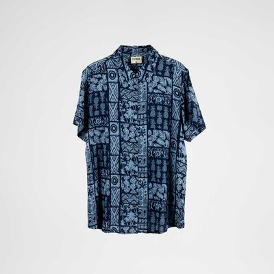 Imagen 2 del producto Camisa Estampada Manga Corta Niño Cutback Navy, Negro, Verde