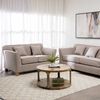 Juego de Living Almore Turin Tela Sofá 3 Cuerpos + Sofá 2 Cuerpos Beige