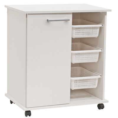Mueble de Cocina para Microondas con Verdulero Mobikit Blanco