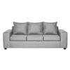 Juego de Living Innovamuebles Kahlo Sofá 3 Cuerpos + Dos Pouf 1 Cuerpo Gris Claro