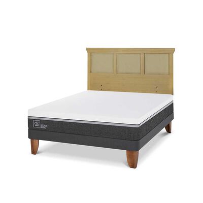 Imagen 2 del producto Cama Europea CIC 2 Plazas Ortopedic Advance + Respaldo Torino Mostaza