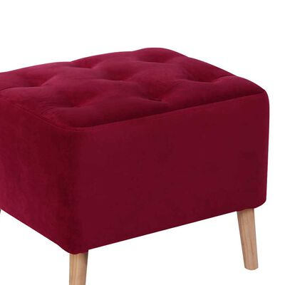 Imagen 2 del producto Pouf Latam Home Lyon Tela Velvet Burdeo