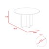 Combo Mesa Redonda + Archivador 3 Cajones TuHome Home Office Negro Soft-Coñac