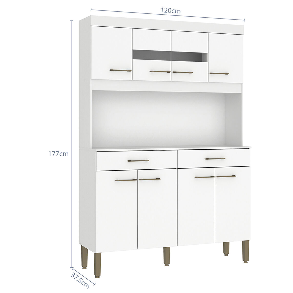 Kit Cocina Vekkahome Laura 8 Puertas Blanco