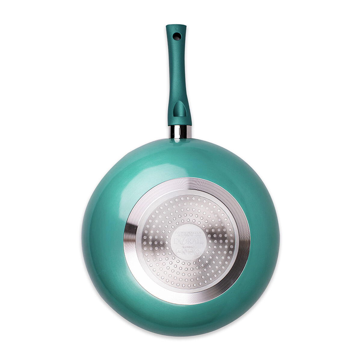 Wok Acero Inoxidable Doral Montecarlo Turquesa 22 cm