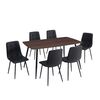 Juego de Comedor Zibel  Milos 6 Sillas Negro