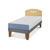 Cama Europea CIC 1 Plaza Excellence + Respaldo Gales Mostaza