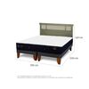 Cama Europea CIC Base Dividida King Premium + Respaldo Dublin Olivo