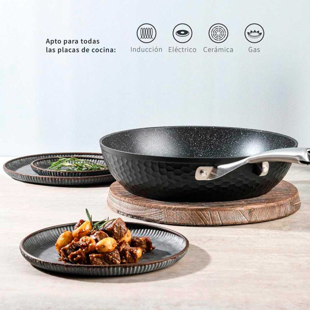 Pack Bater&iacute;a de Cocina Copper 7 Piezas + Set 12 Utensilios Calipso Simplit