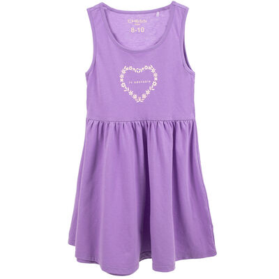 Imagen 1 del producto Vestido sin Mangas Niña Chess Fucsia, Lavanda, Menta, Morado