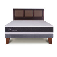 Cama Europea CIC 2 Plazas New Ortopedic + Respaldo New Torino Chocolate