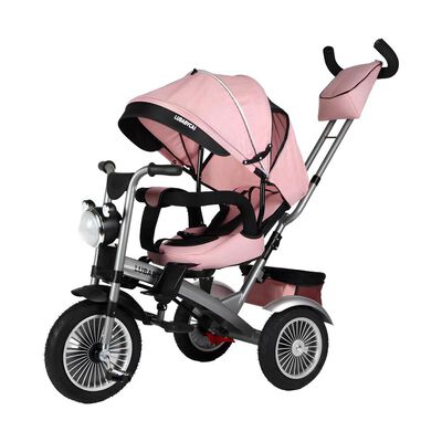 Imagen 1 del producto Triciclo Multifuncional 360° con Foco LuBabycas Rosado