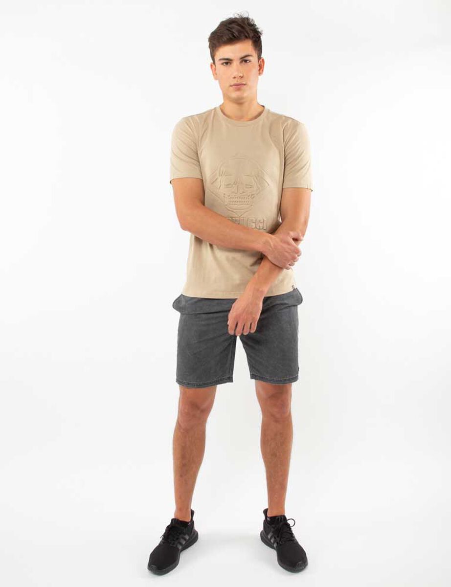 Polera Relieve Manga Corta Hombre Fiorucci