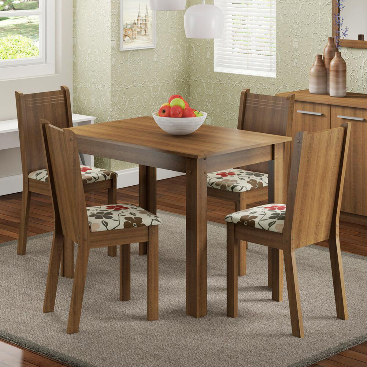 Juego de Comedor Exit Almendro 4 Sillas